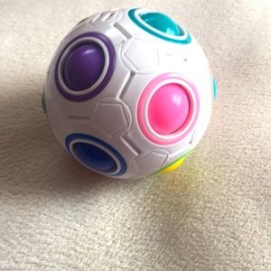 Rainbow white puzzle ball